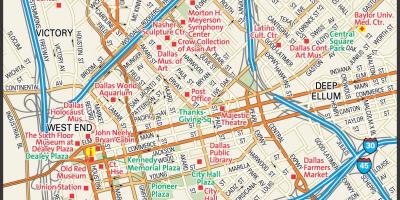 Карта горада Далас вуліцы
