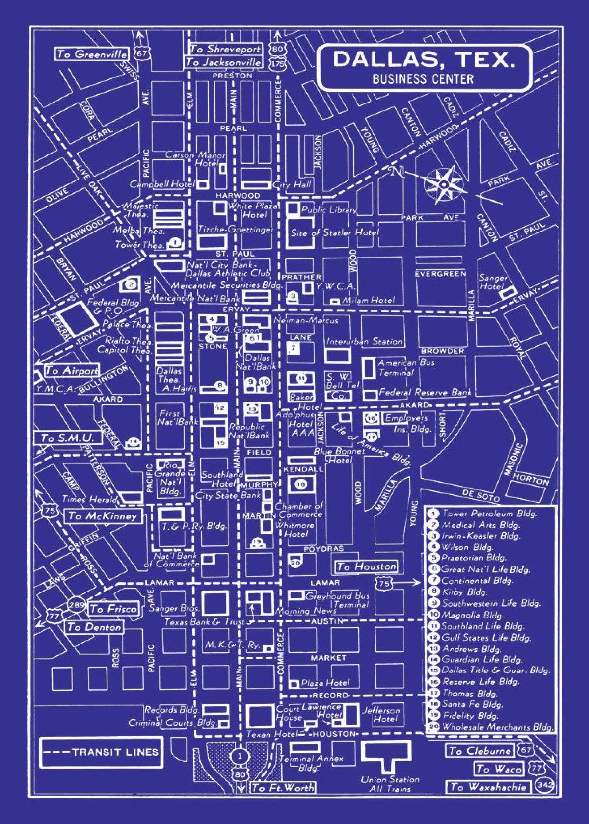 карта горада Далас